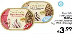 Maxi Supermercati Carte d'Or Soft&Crunchy ALGIDA Cornetto/Croccante offerta