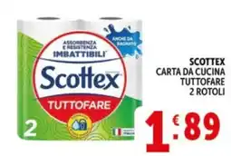 Deco Supermercati Scottex carta da cucina tuttofare 2 rotoli offerta