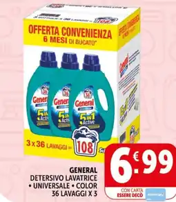 Deco Supermercati General detersivo lavatrice universale, color offerta
