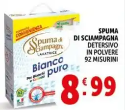 Deco Supermercati Spuma di sciampagna detersivo in polvere offerta