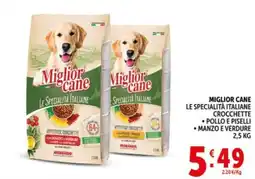 Deco Supermercati Miglior cane le specialità italiane crocchette offerta