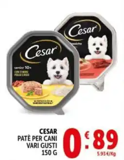 Deco Supermercati Cesar patè per cani offerta