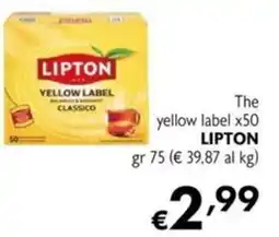 Maxi Supermercati The yellow label x50 LIPTON offerta