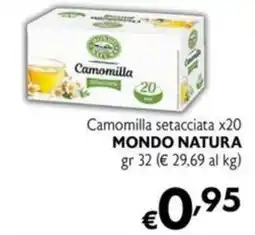 Maxi Supermercati Camomilla setacciata x20 MONDO NATURA offerta