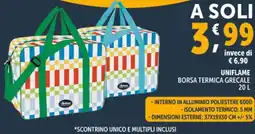 Deco Supermercati Uniflame borsa termica grecale offerta