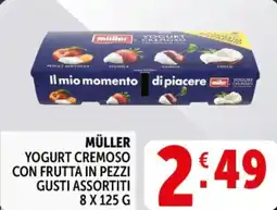 Deco Supermercati Müller yogurt cremoso con frutta in pezzi offerta