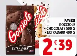 Deco Supermercati Pavesi gocciole chocolate, extradark offerta
