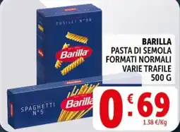 Deco Supermercati Barilla pasta di semola formati normali offerta