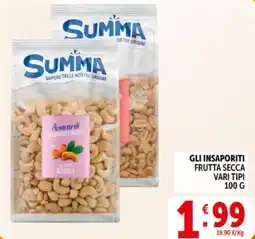 Deco Supermercati Gli insaporiti frutta secca offerta