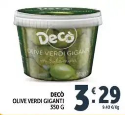 Deco Supermercati Decò olive verdi giganti offerta