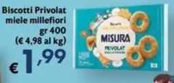 Maxi Supermercati Biscotti Privolat miele millefiori offerta