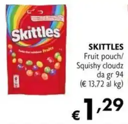 Maxi Supermercati SKITTLES Fruit pouch/ Squishy cloudz offerta
