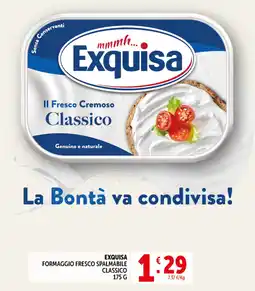 Deco Supermercati Exquisa formaggio fresco spalmabile classico offerta