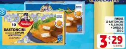 Deco Supermercati Findus 10 bastoncini al limone, omega 3 offerta