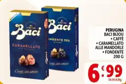 Deco Supermercati Perugina baci bijou, caffè, caramellato alle mandorle, fondente offerta