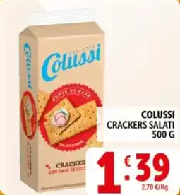 Deco Supermercati Colussi crackers salati offerta