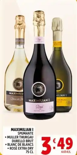 Deco Supermercati Maximilian i spumante, muller thurgau durello brut offerta