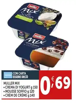 Deco Supermercati Muller mix, crema di yogurt, mousse soffio, crem de crème offerta