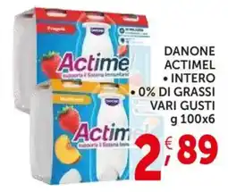 Deco Supermercati Danone actimel, intero, 0% di grassi offerta
