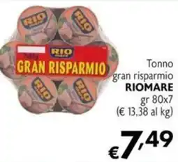 Maxi Supermercati Tonno gran risparmio RIOMARE offerta