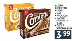 Deco Supermercati Algida cornetto 6 coni, max, nocciola offerta