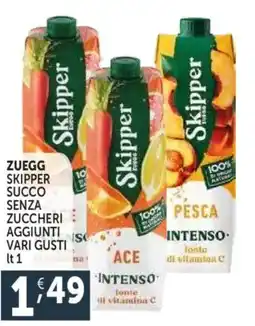 Deco Supermercati Zuegg skipper succo senza zuccheri aggiunti offerta