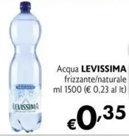 Maxi Supermercati Acqua LEVISSIMA frizzante/naturale offerta
