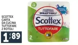Deco Supermercati Scottex carta da cucina tuttofare 2 rotoli offerta