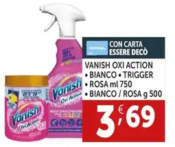 Deco Supermercati Vanish oxi action bianco, trigger offerta