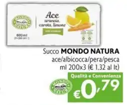 Maxi Supermercati Succo MONDO NATURA ace/albicocca/pera/pesca offerta