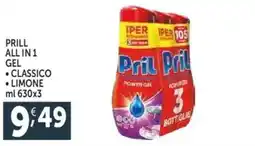 Deco Supermercati Prill all in 1 gel, classico, limone offerta
