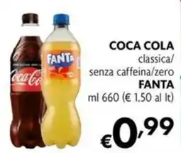 Maxi Supermercati COCA COLA classica/ senza caffeina/zero FANTA offerta