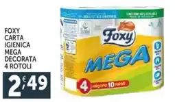 Deco Supermercati Foxy carta igienica mega decorata 4 rotoli offerta