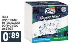 Deco Supermercati Foxy happy hour 50 tovaglioli doppio velo offerta