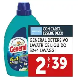 Deco Supermercati General detersivo lavatrice liquido offerta