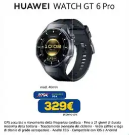 Euronics Huawei watch gt 6 pro offerta