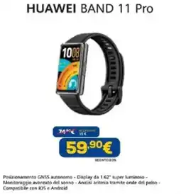 Euronics Huawei band 11 pro offerta