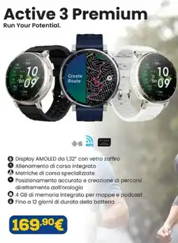 Euronics Amazfit Active 3 Premium offerta