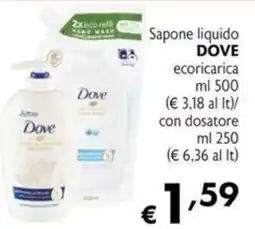 Maxi Supermercati Sapone liquido DOVE ecoricarica/ con dosatore offerta