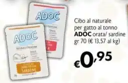 Maxi Supermercati Cibo al naturale per gatto al tonno ADOC orata/ sardine offerta