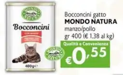 Maxi Supermercati Bocconcini gatto MONDO NATURA manzo/pollo offerta