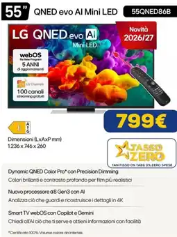 Euronics LG QNED evo Al Mini LED 55QNED86B offerta