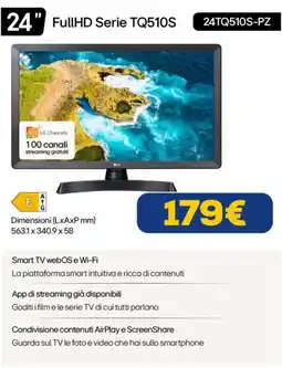 Euronics LG FullHD Serie TQ510S 24TQ510S-PZ offerta