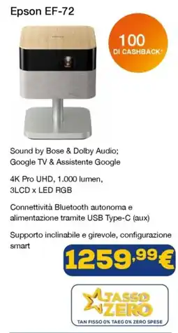 Euronics Epson EF-72 offerta