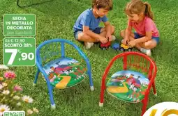 Iperal Sedia in metallo decorata per bambini offerta