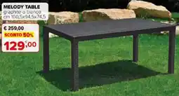 Iperal Melody table graphite o bianco offerta