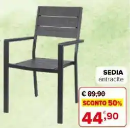 Iperal Sedia antracite offerta