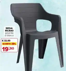 Iperal Sedia bilbao graphite o bianco offerta