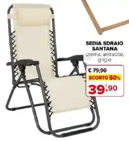 Iperal Sedia sdraio santana crema, antracite, grigio offerta