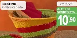 Iperal Cestino in fibra di carta offerta